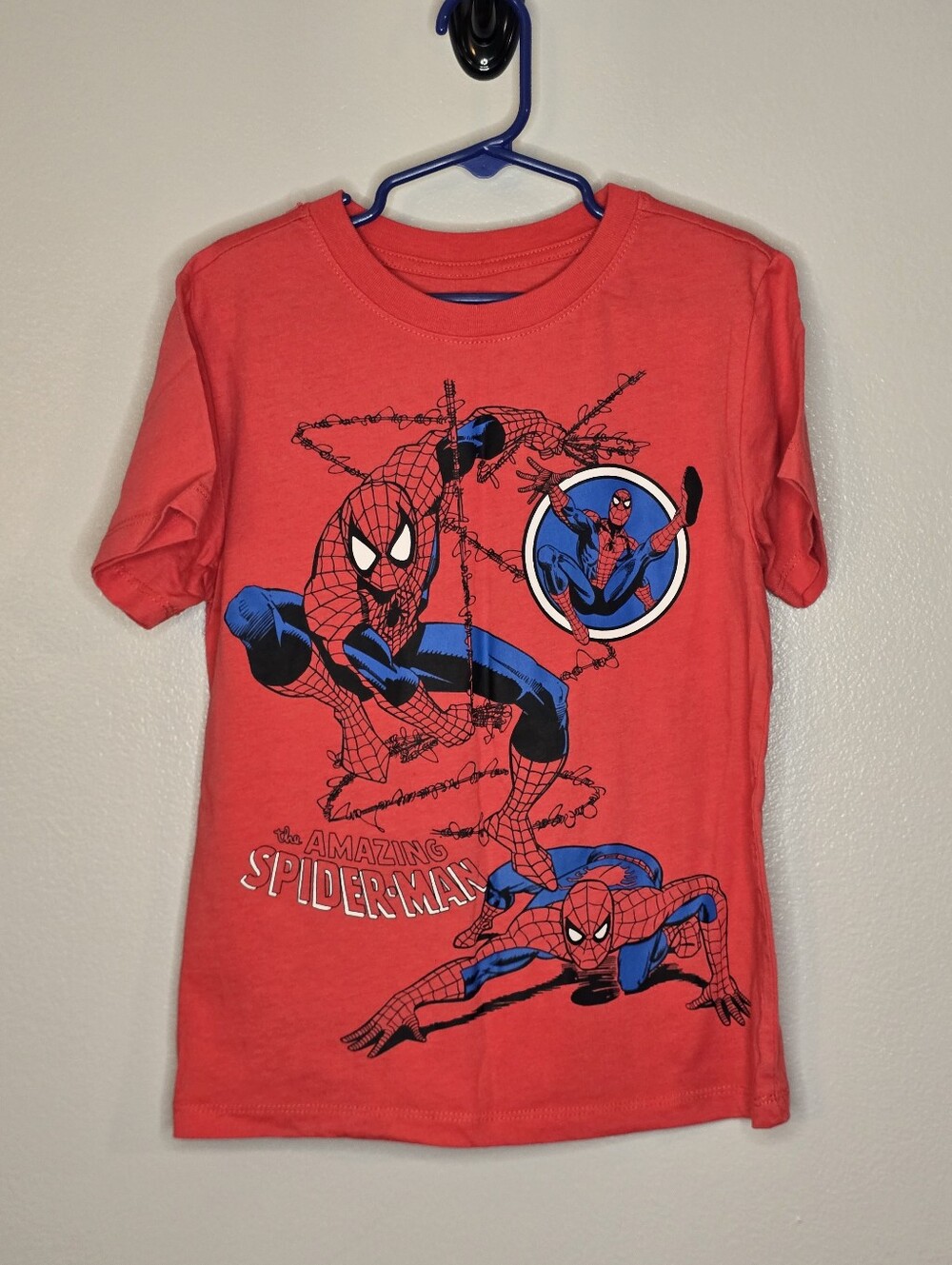 Marvel Spider-Man Red Tee with Blue Graphic